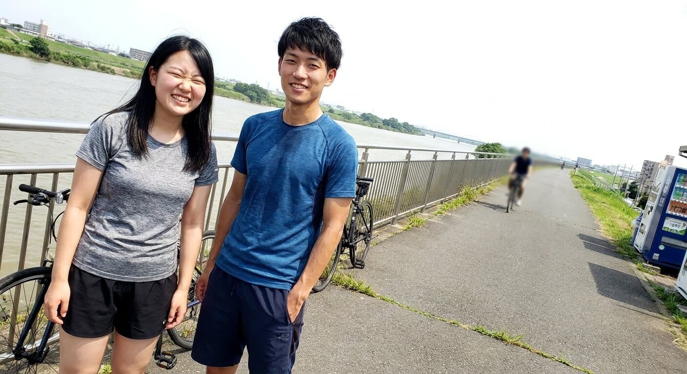 週末の自転車が関係を縮めてくれました。趣味が同じだと、こんなに自然に恋が始まるんですね。